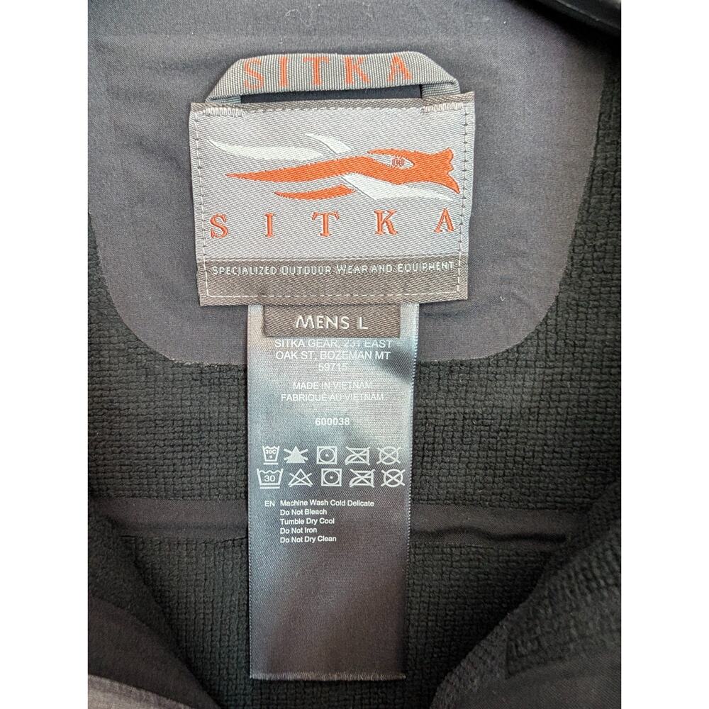 Sitka Jetstream Hunting Vest Mens Large Black Fleece Full Zipper 600038-BK NWT - Picture 3 of 4
